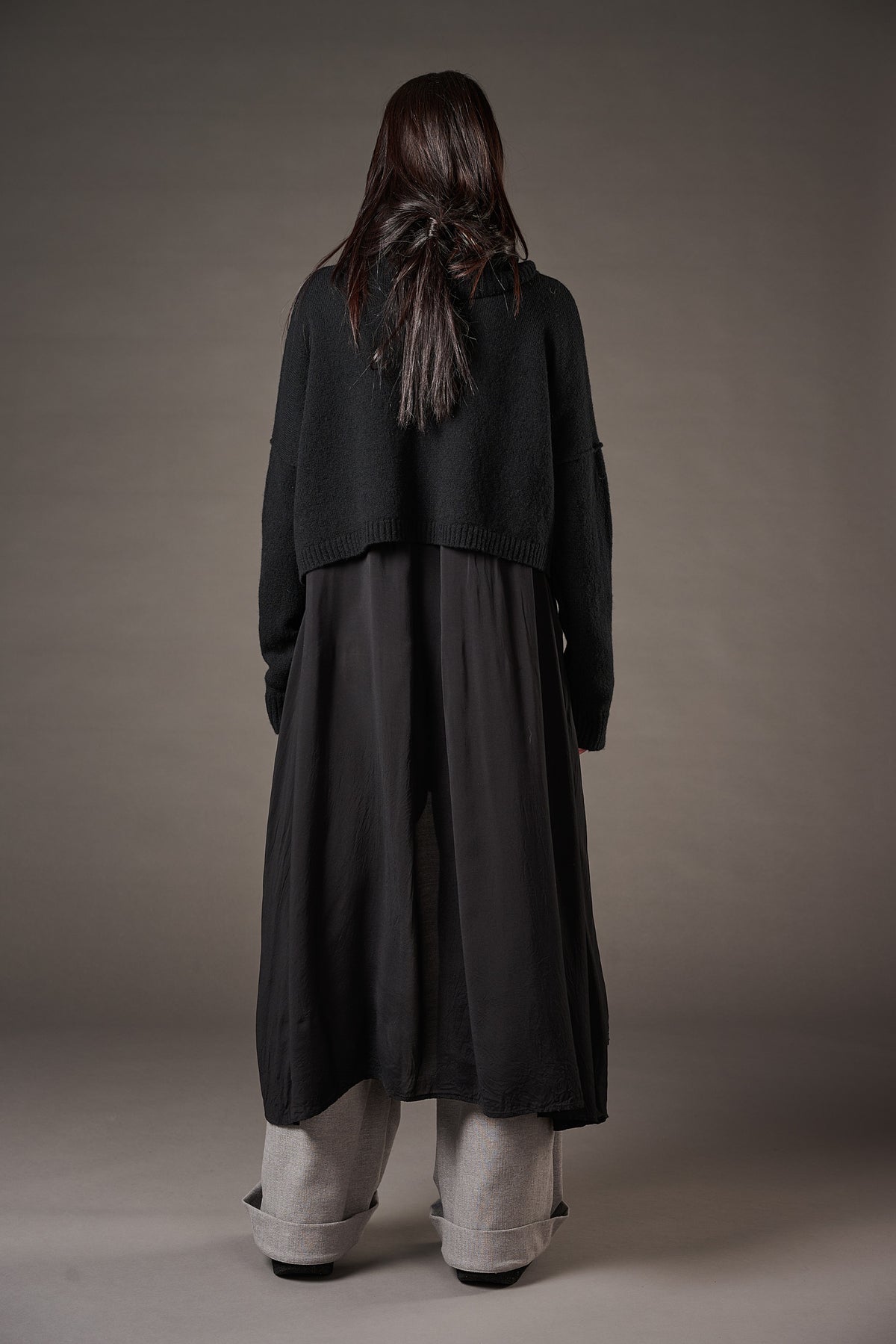Makko - crop sweater with snood