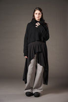 Makko - crop sweater with snood
