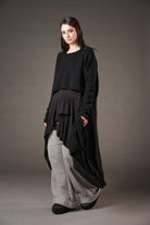 Makko - crop sweater with snood